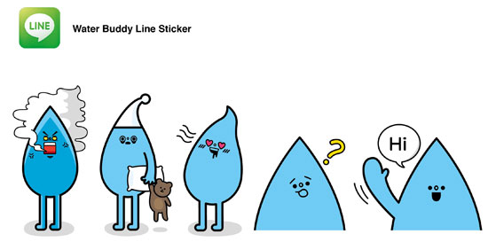 sony xperia 夏日优惠免费下载 line sticker 买机送 water buddy