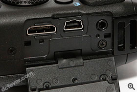 HDMI、Micro USB 和 快門線插口。