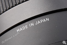 鏡頭於日本製造。