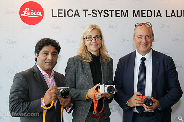 Leica Camera Managing Director Sunil Kaul（左）、Product Manager Maike Harberts（中）以及 CEO Alfred Schopf。