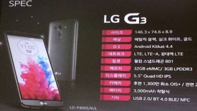 LG G3 規格全流出：同你優先睇睇四大賣點