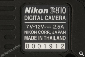 有部份用家可能會感到失望，D810 是 Made in Thailand，而不是 D800E 的 Made in Japan。