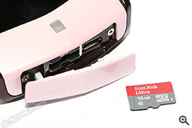 採用 microSD 記憶卡。