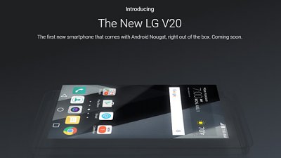 【Google 自爆】LG V20 成為首款內建 Android 7.0 系統手機！