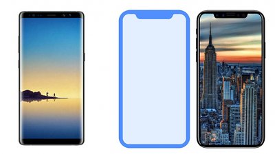 喜愛 Note 8 還是 iPhone 8？真機，宣傳圖片比較