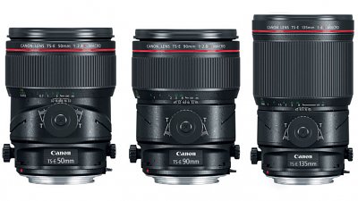 1:2 微距移軸：Canon 50mm、90mm、135mm 三支 "L" TS-E 鏡登場