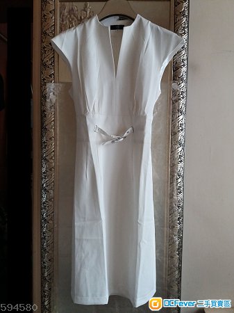 White Elegant Wear to Work Formal Dress