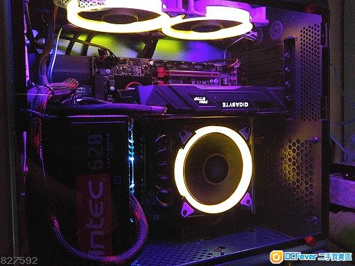 出售 爱国者极光 12cm RGB 变色风扇 x 4 把 - 