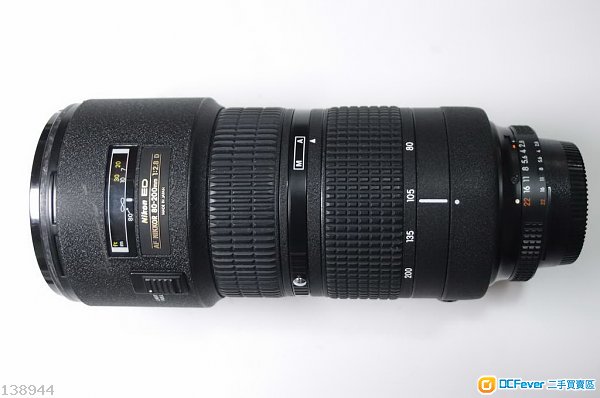 nikon afd 80-200 f/2.8d 小黑三 lb3 连原厂遮光罩 hb7