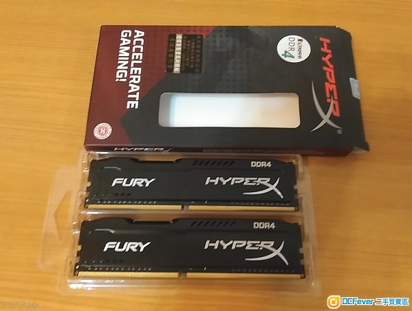 kingston hyper x fury 16gb ddr4 2400 memory kit(8gb x2)行货