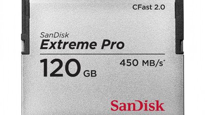 450MB/s 極速讀取！Sandisk Extreme Pro CFast 2.0 記憶卡登場