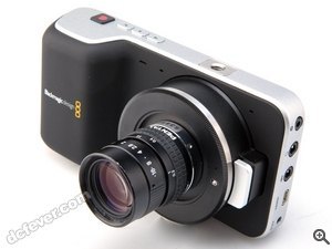 C-mount電影鏡及 CCTV 鏡均可用，黑角問題會較 m4/3 相機少。 