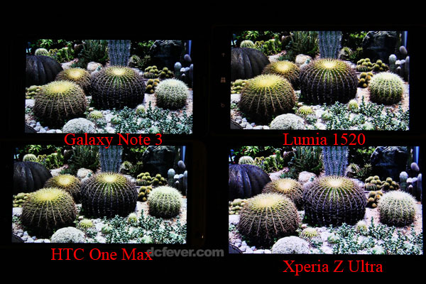 alaxy Note 3 及 HTC One Max 顯示顏色與相片拍攝效果接近