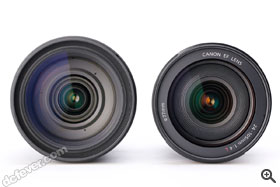 Sigma 24-105mm f/4 濾鏡尺寸為上較大的 82mm ，比起 EF 24-105mm f/4L 的 77mm 大。