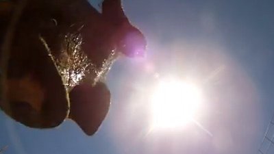 GoPro 跌出飛機，險被小豬吃掉！