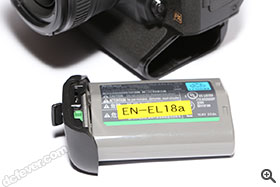 採用新的 EN-EL18a 電池，一次充電可拍攝 3,020 張。