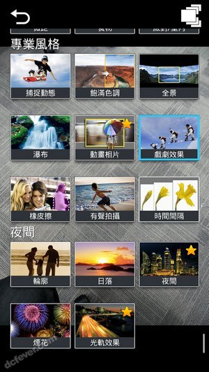 智能模式下有多達 28 種攝影題材選擇，能照顧大部份初學者需求
