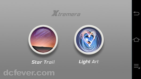 Xtremera 內有 Star Trail (星流跡)及 Light Art (光繪)可供選用