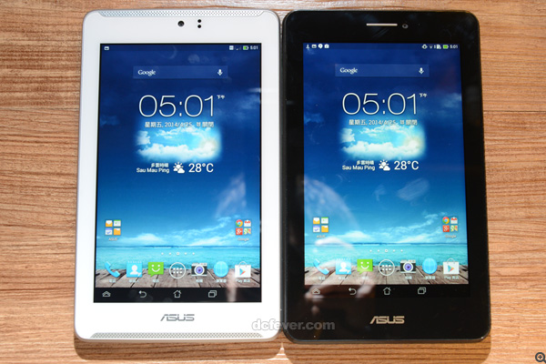 白色為 Asus Fonepad 7 4G ，黑色為 Asus Fonepad 7 Dual SIM 