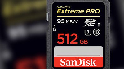史上最高容量 SD 卡：SanDisk 512GB Extreme Pro SDXC UHS-I