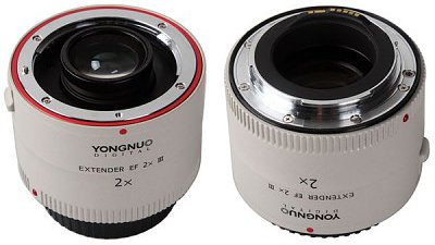 50mm 外永諾還有似足 Canon 的 2X 增距鏡，一千人仔有找！