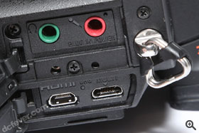 支援 XLR 平衡輸入端子，並支援 micro USB 充電。