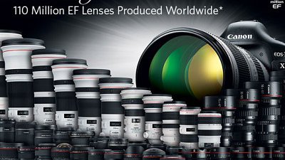 Canon EF 鏡產量突破 1 億 1 千萬支！
