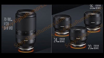 大舉進軍 Sony！Tamron「一長三短」無反鏡諜照流出