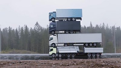【有片】Volvo 建 15 米貨車塔！CEO 為傳宣企塔頂「搏到盡」！