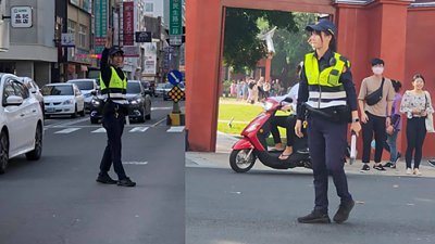 台南美女交警落場指揮　反成塞車原兇！