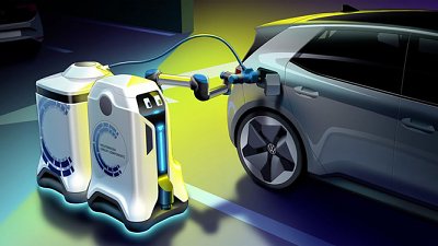 Volkswagen 推充電機械人！充電唔駛再等位