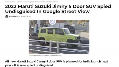 Suzuki「長軸版」Jimny 無偽裝曝光？Google Map 露端倪
