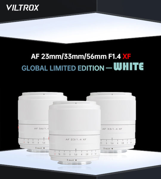 Fujifilm 限定：Viltrox 23/33/56mm F1.4 加推500 套「白鏡