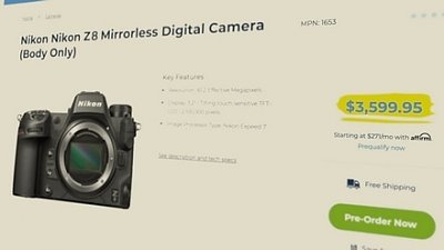 偽造超低售價？Nikon Z8 截圖流出估計為這個目的