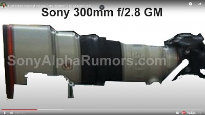 Sony FE 300mm F2.8 GM OSS 首張諜照曝光！
