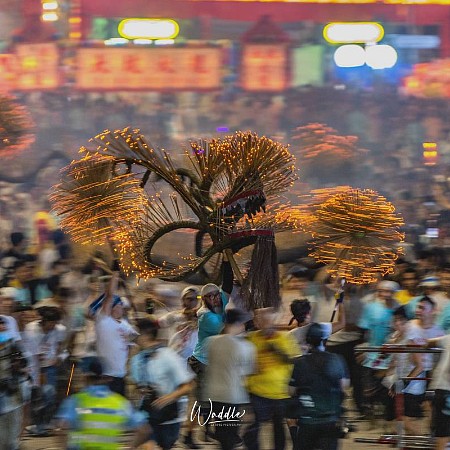 迎月下之舞火龍