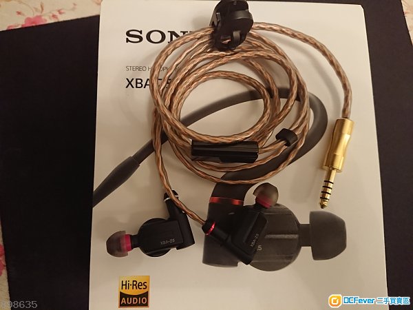 sony索尼 xba-z5 耳机 4.4 m12sb1升级线 9成新