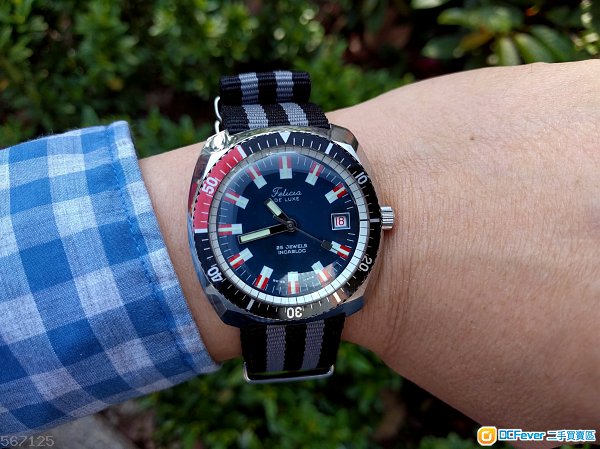 瑞士制 felicia 古董自动机械潜水表